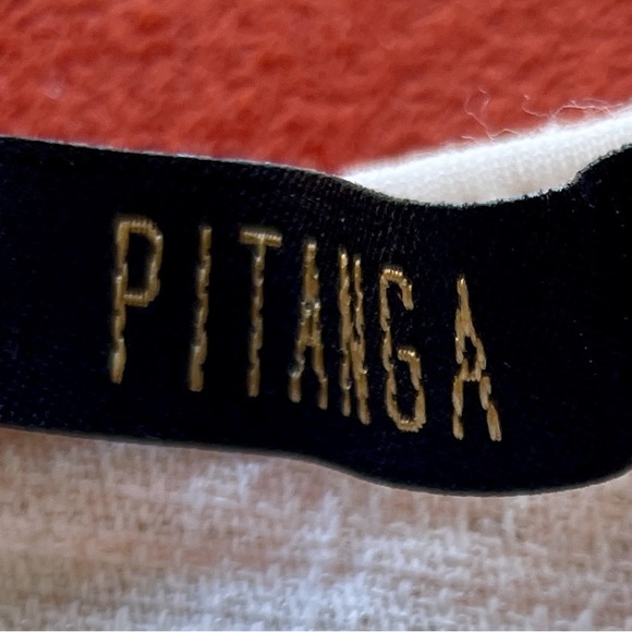 PITANGA Tropical Linen Blend Palms Print Resort DRESS Made in BRAZIL Size Medium - Picture 7 of 14